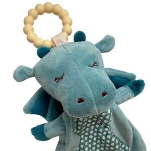 Blue Dragon Lovey Teether Ring Douglas Baby 14" Security Blanket Transition Soft